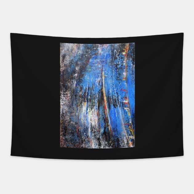 Variable Blue........Acrylic Based Mixed Media Tapestry by RealZeal