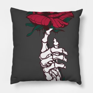 Skull and Rose Pillow