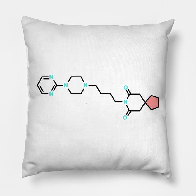 Buspar Chemical Structure Pillow by ScienceCorner