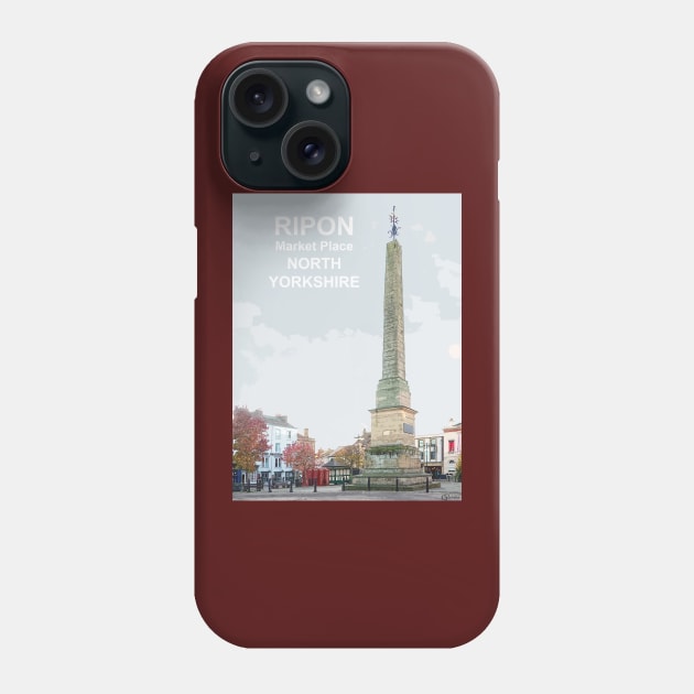 Ripon, North Yorkshire. Travel poster Phone Case by BarbaraGlebska