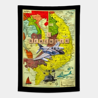 Vietnam War Map Tapestry