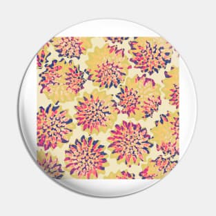 Lemon Berry Lovely - Yellow, Salmon, Violet and Pink - Digitally Illustrated Abstract Flower Pattern for Home Decor, Clothing Fabric, Curtains, Bedding, Pillows, Upholstery, Phone Cases and Stationary Pin