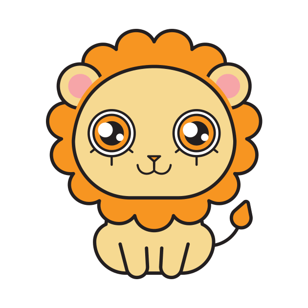 cute lion cub by Sobchishin