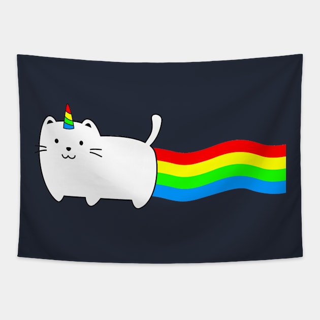 Unicorn cat rainbow lgbt pride. Perfect present for mom mother dad father friend him or her Tapestry by SerenityByAlex