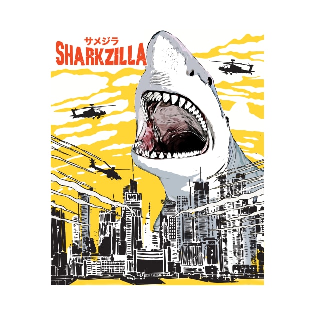 Sharkzilla Funny Shark Gift Shark Lovers by Essinet