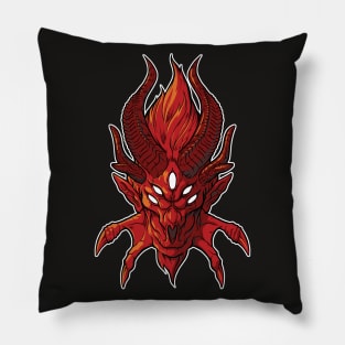 Rad Red Demon Head Pillow