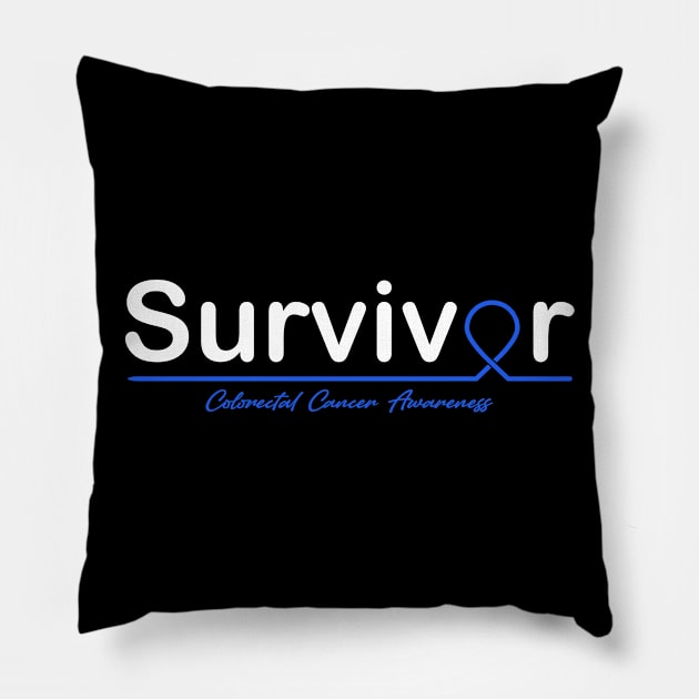 Colorectal Cancer Awareness Survivor Heartbeat Pillow by KHANH HUYEN