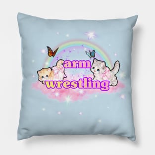 cute arm wrestling Pillow