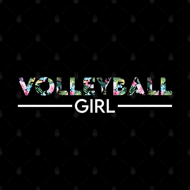 Volleyball girl floral design. Perfect present for mom dad friend him or her by SerenityByAlex