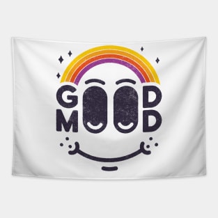 Positive Good Mood rainbow happy face Tapestry