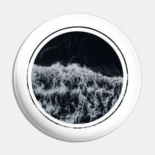 Ocean Waves Black Pin