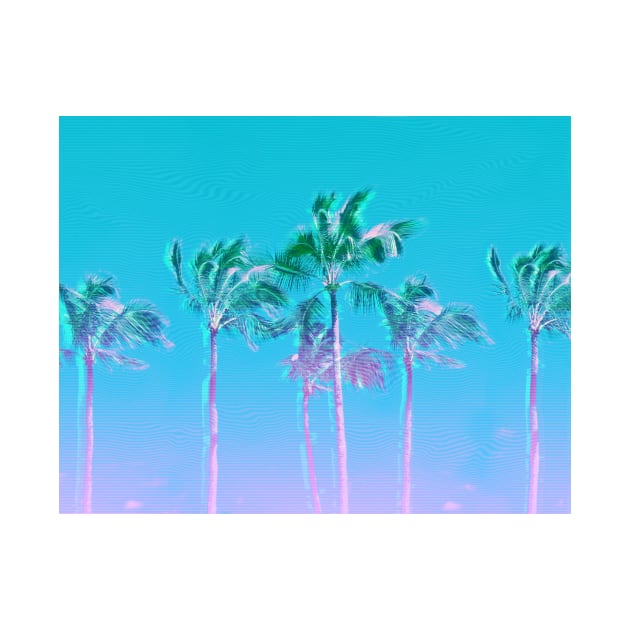 Pastel Palm Trees by MidnightCoffee