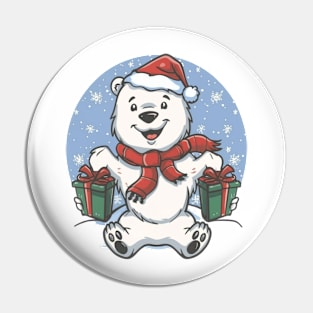 christmas,Arctic Caroling Bears,Polar Bear Carolers,gift Pin