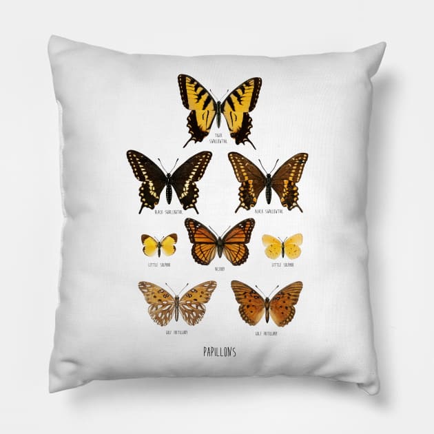 Butterfly Wonders Art Collage Pillow by Sizzlinks