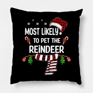 christmas pajamas - most likely christmas pajamas Pillow