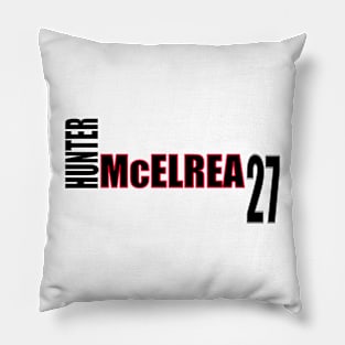 Hunter McElrea '23 black text Pillow