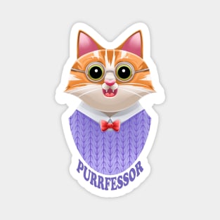 Purrfessor teacher kitty pun Magnet