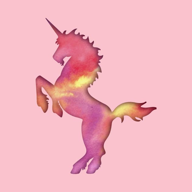 Pink Sherbert Unicorn by ferinefire