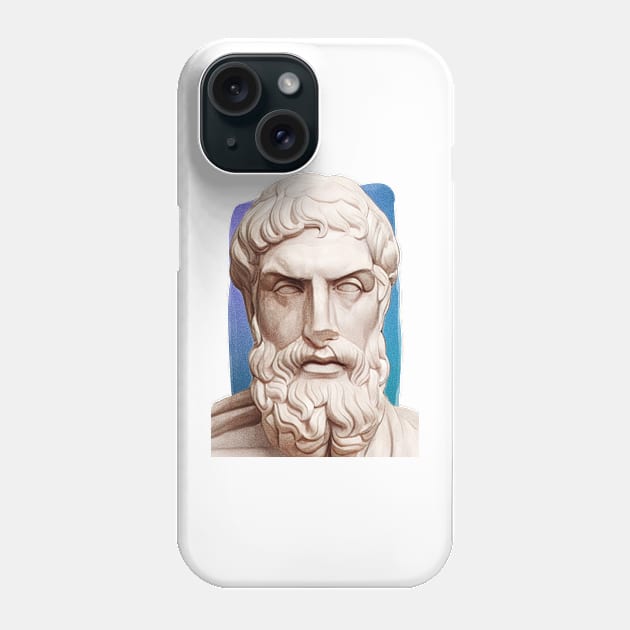 Greek Philosopher Epicurus Illustration Phone Case by Litstoy 