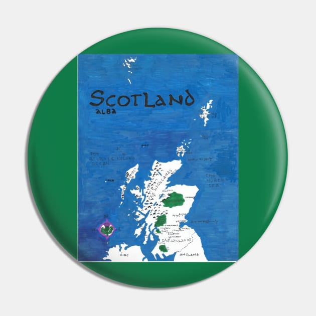 Scotland Pin by PendersleighAndSonsCartography