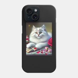 White Siberian Forest Cat Phone Case