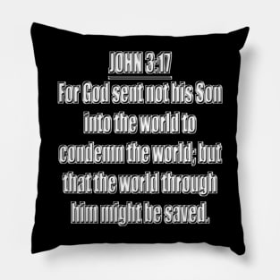 Bible Verse John 3:17 Pillow