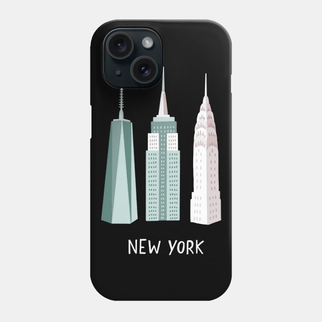 New York City skyscrapers Phone Case by Valeria Frustaci 