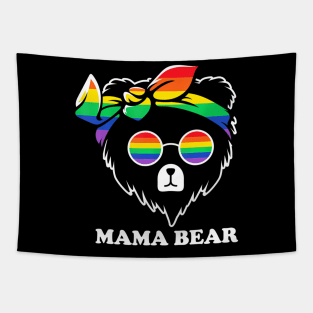 Pride Month Mama Bear LGBT  Flag Proud Tapestry