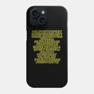 Jazz Legends in Type: The Jazz Guitarists Phone Case