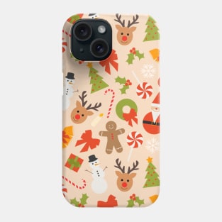 Festive Christmas Mix Pattern Phone Case