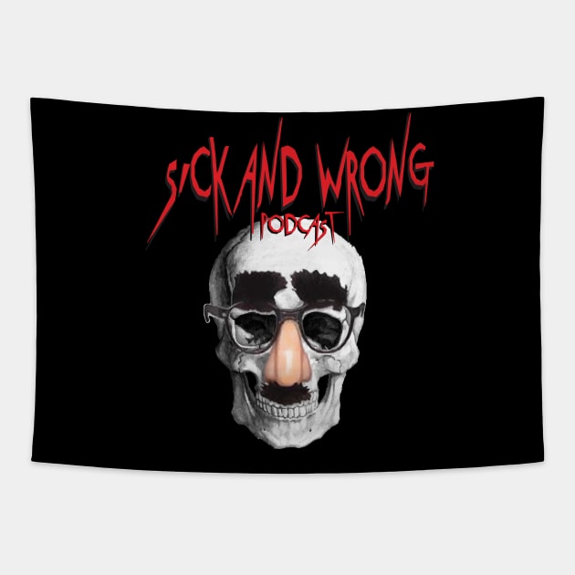 SW Groucho Skull Tapestry by Sick and Wrong Podcast