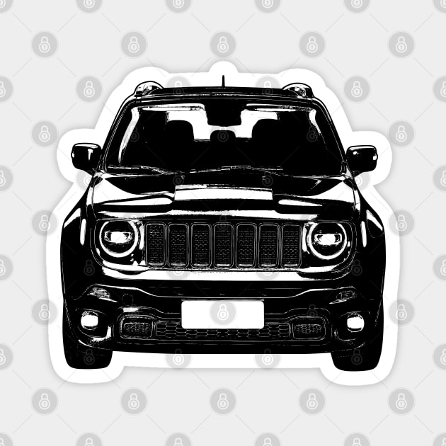 Jeep Renegade Sketch Art Magnet by KAM Std