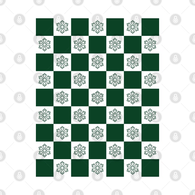 checkerboard snow christmas pattern by Hi Project