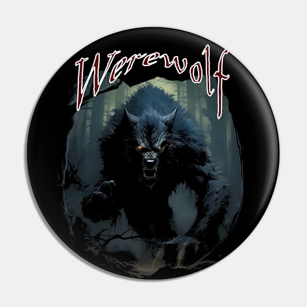 Werewolf Pin by MckinleyArt