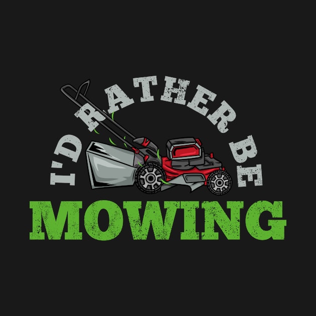 Mowing Lawn Mower Gardener by KAWAIITEE