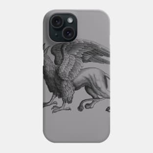 Vintage Griffin medieval fantasy art creature monster Phone Case