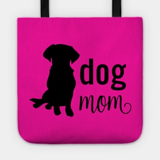 Dog Mom Silhouette Black Tote