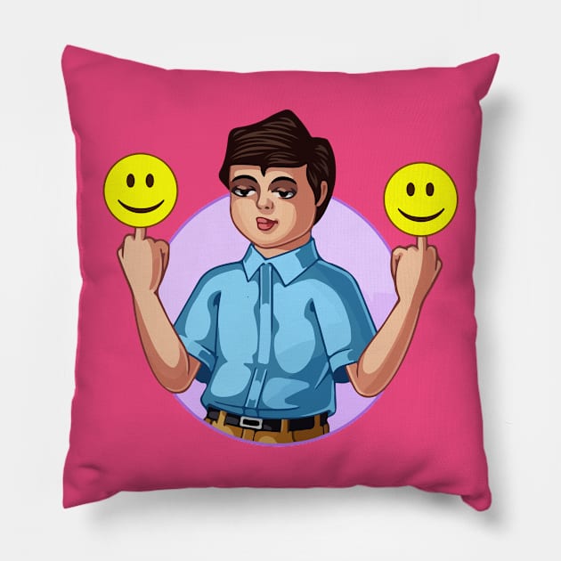 middle fingers Pillow by RehdPanda