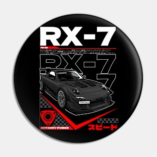 JDM LEGEND MAZDA RX7 FD3S -BLACK Pin