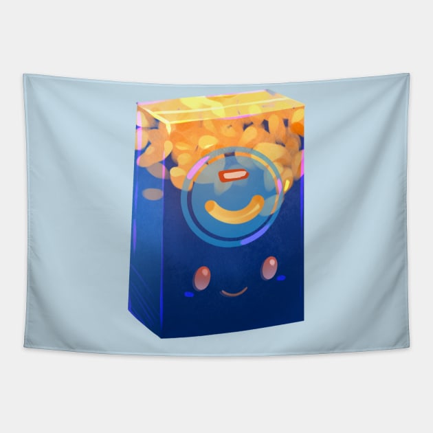 Cute Boxed Macaroni and Cheese Tapestry by Claire Lin