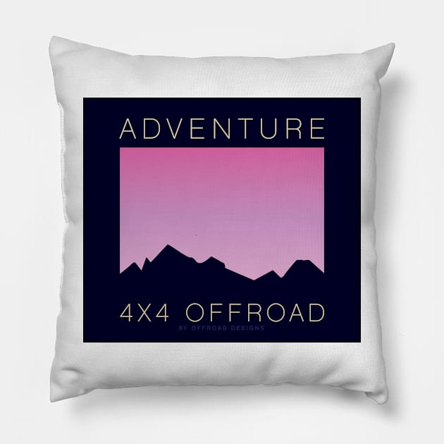 4x4 Offroad Adventure - Lilac Skies Pillow by OFFROAD-DESIGNS