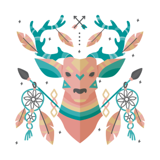 Ethnic Deer T-Shirt