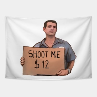 Shoot me meme 12$ Tapestry