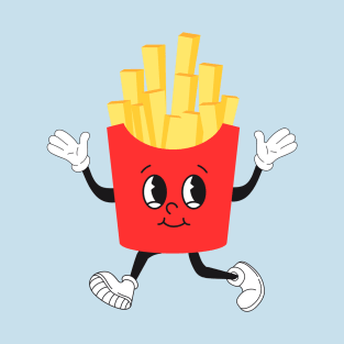 Retro French Fries Grin Face T-Shirt