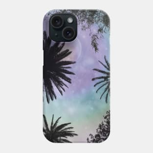 Summer Holographic Gradient Palm Trees Design Phone Case