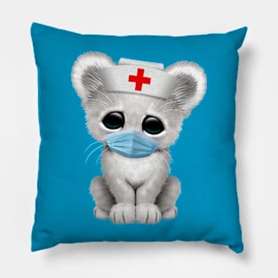 Cute White Lion Cub Nurse Pillow