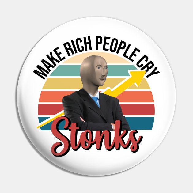 Stonks meme man make hedge funders short sellers cry Pin by alltheprints