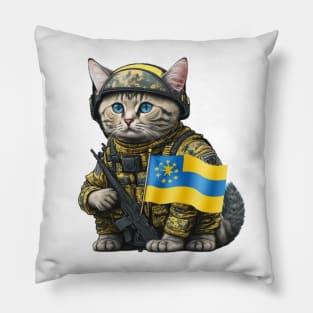 Cat support Ukraine's Pillow