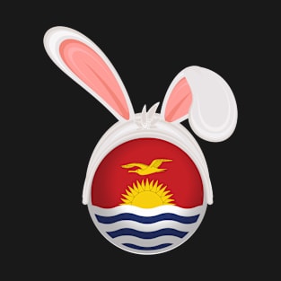 happy easter Kiribati bunny ears flag cute designs T-Shirt