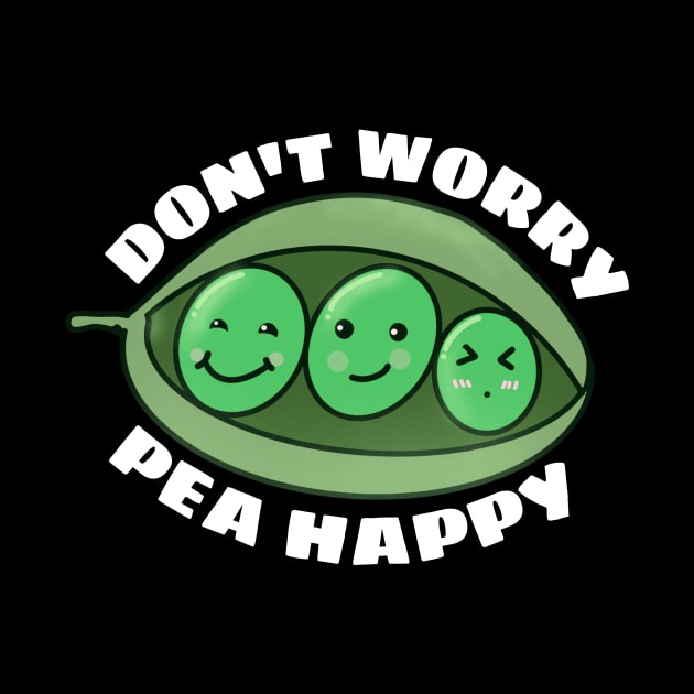 Don't Worry Pea Happy | Peas Pun by Allthingspunny